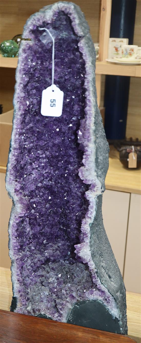 A large amethyst geode height 68cm